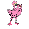Cartoon Flamingo - Flute Player