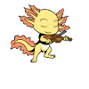 Comic Axolotl plays violin