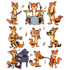 Cartoon Fuchs Big Band