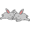 2 bunnies in love