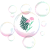 Soap bubble with plants