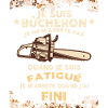 Bois bucheron. Humour tronçonneuse