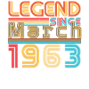 1963 En mars Légende Rétro