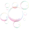 Shimmering soap bubbles