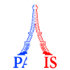 PARIS France Eiffel Tower Blue Red White Gift