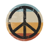 Retro Design Friedenszeichen Peace Zeichen