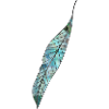mother-of-pearl feather in maritime colours