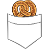 Brezel - In Brusttasche / Hemdtasche