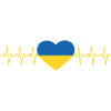 Ukraine Heartbeat Flag
