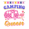 Flamingo Camping Queen Camper Femmes