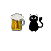 Pensées Bulle: Bière et Chat