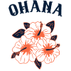 Hawaiian hibiskusblomma design, Ohana hawaii