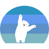 Retro Polarbär Eisbär