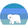 Ours polaire rétro-animal arctique