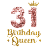 31 års fødselsdag Dronning 31 år 31 år 31