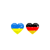 Germany Ukraine Flag Heartbeat