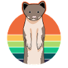 Marten weasel retro ferret