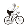 Pizza eat bike rider