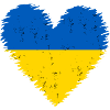Ukraine Heart Flag