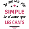 Fille simple chat humour chat