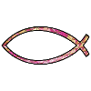 Ichtus fish (diamond, pink)