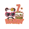 7ème anniversaire Girl Cake Panda