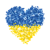 Ukraine Flag Heart Abstract