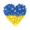 Ukraine Flag Heart Abstract