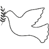 Dove of peace with branch