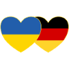 Ukraine Germany Heart Flag