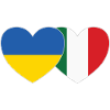 Ukraine Italie Drapeau du cœur