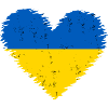Ukraine Heart Flag