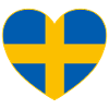 Sweden Flag Heart