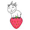 Bock on strawberry - goat goat