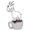 Bock auf Kaffee - Ziege Ziegenbock