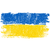 Ukraine Flag Brushstroke