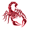 Scorpio, red