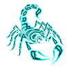 Skorpion, türkis