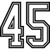 45 number symbol