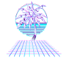 Vaporwave Neon Palme