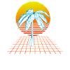 Vaporwave Sun Palm