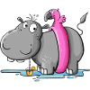 Hippo on Vacation I Wildlife Comic