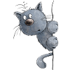 Blaue Katze I Katzenfreunde Geschenk