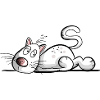 Chat fatigué I Chat Amis Cadeau