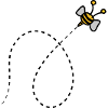 Dashed line bee