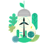 Glühbirne Windkraft Windpower