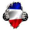Drapeau rouge bleu-blanc