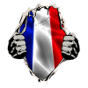 France French flag under shirt