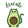 Avocado Funny Cute Kitten