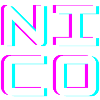 Nico Glitch Name Tag Typography Shirt